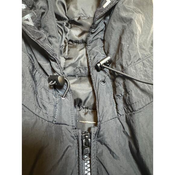 American Eagle Black, Hooded jacket/Coat Men's Large, Black, Zip Up, midweight - Picture 8 of 13